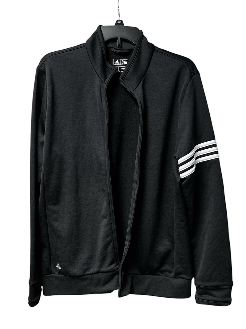 Adidas Men’s Full Zip Long Sleeve Black Bomber Track Jacket Size 2XL